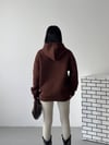 Kapüşonlu Oversize Ayıcık Baskılı Sweatshirt