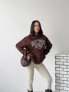 Kapüşonlu Oversize Ayıcık Baskılı Sweatshirt