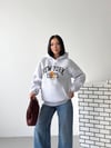 Kapüşonlu Oversize Ayıcık Baskılı Sweatshirt