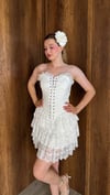 Korse Büstiyer Dantelli Şortlu Mini Etek İkili Takım