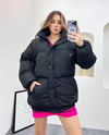 Oversize Bol Kesim Uzun Salaş Mont