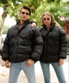 Oversize Kendinden Desenli Şişme Salaş Mont