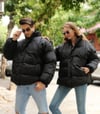 Oversize Kendinden Desenli Şişme Salaş Mont