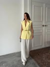 Oversize Salaş Kemerli Blazer Yelek