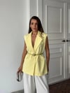 Oversize Salaş Kemerli Blazer Yelek