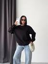 Rahat Kesim Bisiklet Yaka Sweatshirt