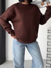 Rahat Kesim Bisiklet Yaka Sweatshirt