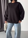 Rahat Kesim Bisiklet Yaka Sweatshirt