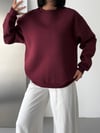 Rahat Kesim Bisiklet Yaka Sweatshirt