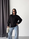 Rahat Kesim Bisiklet Yaka Sweatshirt