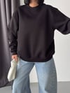 Rahat Kesim Bisiklet Yaka Sweatshirt