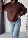 Rahat Kesim Bisiklet Yaka Sweatshirt