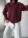 Rahat Kesim Bisiklet Yaka Sweatshirt