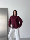 Rahat Kesim Bisiklet Yaka Sweatshirt