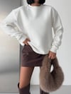 Rahat Kesim Bisiklet Yaka Sweatshirt