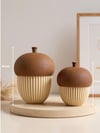 Dekoratif Meşe Palamutu Biblosu, 2Adet, 15cm-11cm