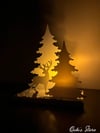 Işıklı Geyikli Yılbaşı Süsü, Noel Süsü, Masa Dekoru, 1 Adet, Beyaz, Işık Dahil, 16cm