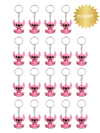 Pembe Stitch, Dekoratif Anahtarlık ve Çantar Charmı, 25 Adet