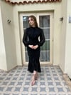Alina Siyah Şifon Elbise