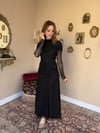 Drape Detaylı Likralı Elbise - Siyah