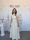 Kol Tasarım Arkası Bağlamalı Elbise - Sarı