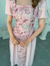 Prenses Kesim Kare Yaka Göz Alıcı Pullu Nakışlı Abiye Elbise - Pembe