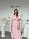 Taş İşlemeli Bolerolu İki Parçalı Elbise Seti - Pembe