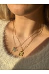 Çelik Gold Taşlı Kelebek Kolye