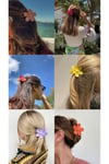 Mavi Flower Clips Saç Tokası