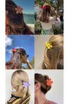 Pudra Flower Clips Saç Tokası