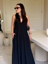     Luna Maxi Astarlı Elbise – Siyah