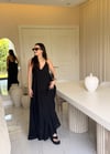     Luna Maxi Astarlı Elbise – Siyah