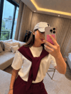 Bordo Oysh Pamuklu Tshirt Pantolon Takım
