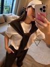 Kahve Oysh Pamuklu Tshirt Pantolon Takım