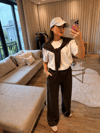 Kahve Oysh Pamuklu Tshirt Pantolon Takım