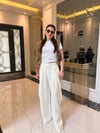 Premium Haki-Kahve Polo Yaka Çizgili Kazak