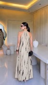 Random Halter Yaka Maxi Elbise