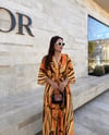 Renkli Desenli Kimono Elbise