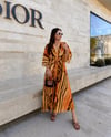 Renkli Desenli Kimono Elbise