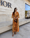 Renkli Desenli Kimono Elbise