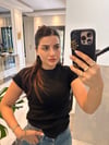 Siyah %100 Pamuklu Tshirt