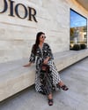 Siyah Desenli Kimono Elbise
