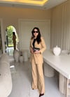Soft Camel Blazer Takım