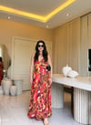 Sunset Bloom Maxi Elbise