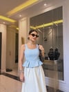 Vera Korsaj Detaylı Bluz-mavi