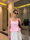 Vera Korsaj Detaylı Bluz-Pembe