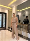 Vizon Keten Karışımlı Bluz ve pantolon takım