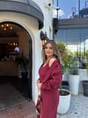 Bordo Gömlekli Modal Elbise