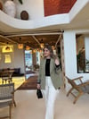Çağla Leopar Desenli Blazer Ceket