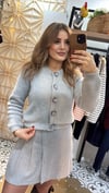 Çiçek Düğmeli Premium Yumoş Hırka